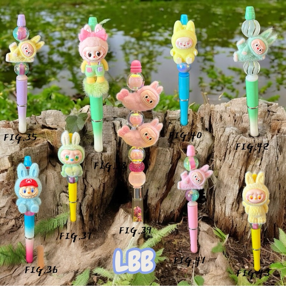 Colorful Animal Plush Pens Set